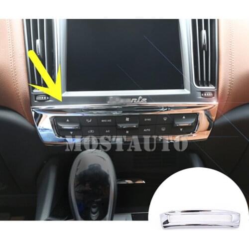 For Maserati Levante Inner Console Air Condition Button Frame Cover 2016-2020 1pcs Car Accessories Interior Car Decor Car Trim