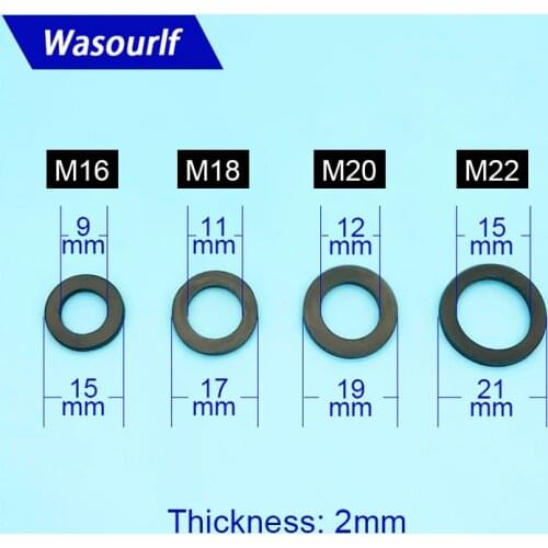 Wasourlf 10PCS M16 M18 M20 M22 Male Thread Female Thread Aerator Gasket Rubber Ring Hermetic Seal Thickness 2mm Water Accessory