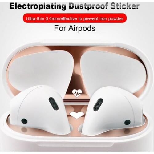Cute Dust Guard Protective Sticker For Airpods 2nd Air Pods 1 Earphone Case Shell Skin Dustproof Film for Airpods 2 Charging Box