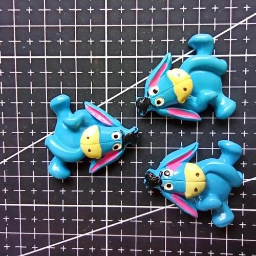 1pcs/lot resin flat back Halloween donkey cartoon animal 30mm Cabochons Hair Bow Center DIY Christmas decration