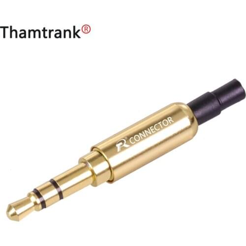 10pcs Mini Jack 3.5mm 3 Poles Stereo Wire Connector Aluminum Tube Gold Plated 3.5mm Plug Male Connector with Protecting Tail