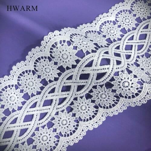 10yard White African Arts Craft Screw Lace Fabric Ribbon 10.2cm High Quality Sewing Trim Wedding Dress Accessories Women Skirt