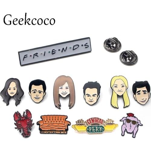 Friends tv show Zinc Alloy pins para backpack pride clothes medal for bag shirt hat insignia badges brooches for men women J0008