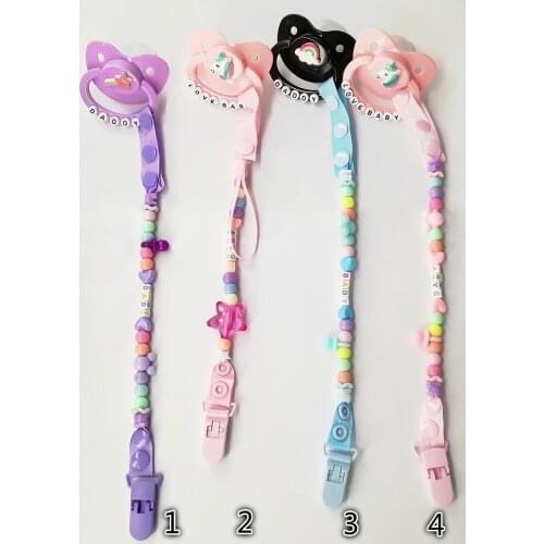 2021 abdl Adult Baby Pacifier adult customized large size pacifier chain ddlg adult bebe Pacifier Clip pink and pacifier 5color