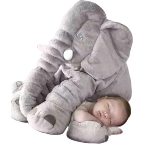 40cm/60cm Large Plush Toy Elephant Doll Kids Sleeping Back Cushion Cute Stuffed Elephant Baby Accompany Doll Xmas Gift