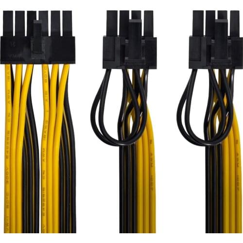 ATX Dual 8Pin & 6Pin Splitter to 12Pin GPU Graphics Card Modular Power Supply Cable for 3080 3090 AX850 AX750 AX650