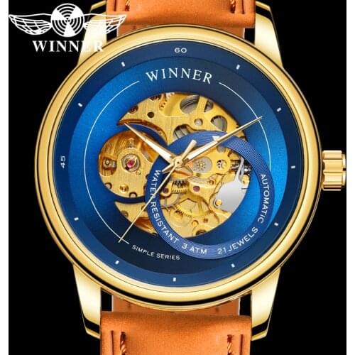 WINNER Automatic Mechanical Men Wristwatch Military Army Sport Male Clock Top Brand Luxury Skeleton Fashion Man Watch Gift 8190