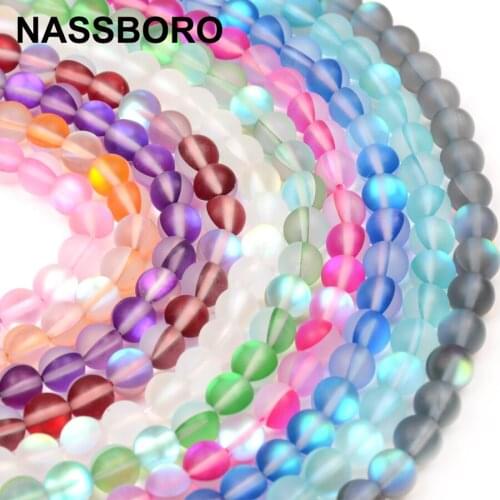 Colorful Synthetic Flash Stone Beads Natural Round Loose Labradorite Beads Bracelet Jewelry Making DIY Handmade 6/8/10/12MM