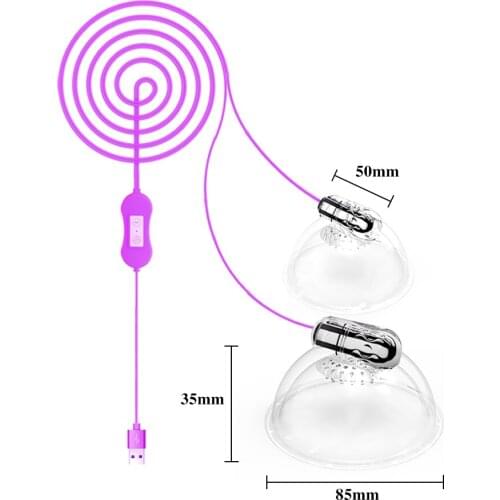 Electric Breast Pump Nipple Stimulator Massager Tongue Lick Suction Cup USB Sucker Vibrator Masturbate Adults Sex Toy for Woman