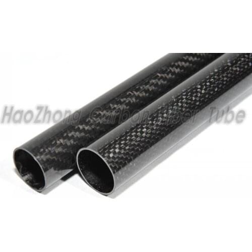 H-2pcs 5mm OD x 3mm ID Carbon Fiber Tube 3k 1000mm Long with 100% full carbon, (Roll Wrapped) 5*3 Quadcopter carbon pipe