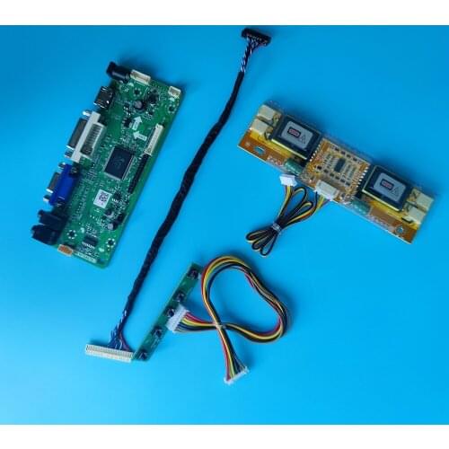 Kit for LM170E01-A5KE/TLC1/TLB3/TLAC/TLAB/A5NQ/TLA8 1280X1024 Controller board M.NT68676 LCD LVDS DVI VGA 4 lamps Audio Panel