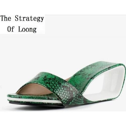 Summer New European America Style Fashion Outside Wedges Strange Heels Peep Toe Cut Out Genuine Leather Women Gladiator Slippers