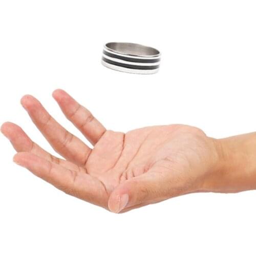 Magnetic Floating Ring Trick Props Invisible Ring Joke Toy Effect Invisible Suspension Props Thumb Ring #30