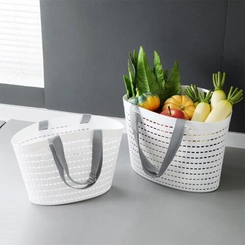Multifunctional Shopping Bag Bath Portable Small Bath Basket Household Plastic Snack Storage Box