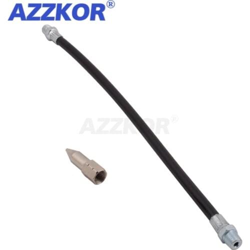 AZZKOR Pneumatic Manual Grease Gun Nozzle Sharp Nozzle Grease Gun with Joint Oil Pipe Hose Accessories