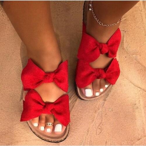 Large size 2021 new sandals women slippers bow sandals slippers women One font