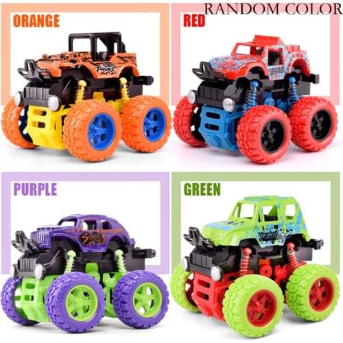 Hot cool childrens four-wheel drive inertial off-road vehicle simulation stunt swing car toy