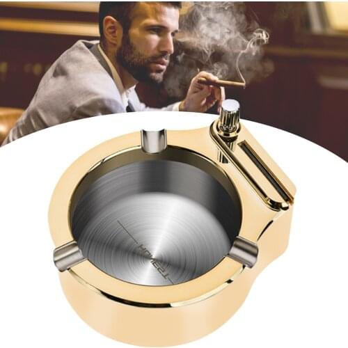 Protable Ash Tray Stainless Steel High Temperature Resistant Coverless Ashtrays Tobacco Bowl Desktop Ash Holder