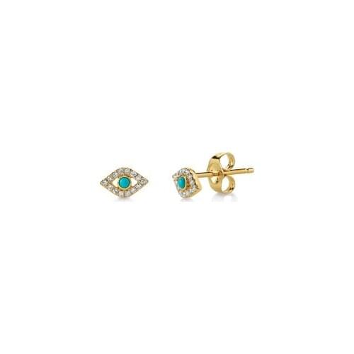 Sale!high quality cute girl women studs,925 silver fine cz Gem eye silver earring