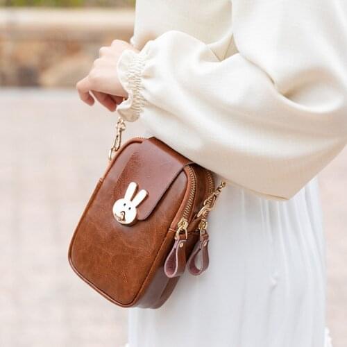 New Women PU Leather Messenger Bag Female Hasp Cute Crossbody Bags for Women Lady Large Capacity Handbags 6.5 Inch Phone Pocket