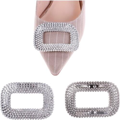 1pc Shoe Charms Accessories Rhinestone Shoes Buckle Crystal Shoe Clip Bridal Shoes Clip Buckle Decorative Accessories
