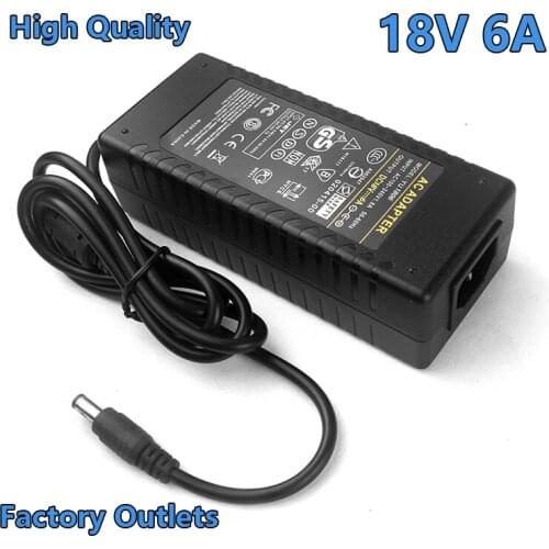 18V universal AC DC 18 Volt power adapter18 V 6A AC100V 220V Converter to 18 volt Adaptor 6a for access control buildings