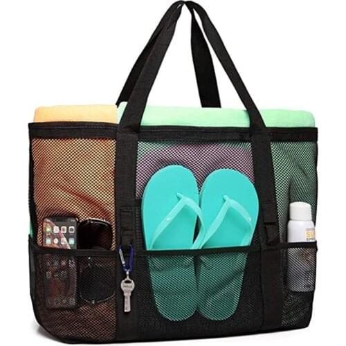 High Capacity Women Mesh Transparent Bag Heat Preservation Large Picnic Beach Underwear Bags Durable Tote Office Lunch Bag #T2G