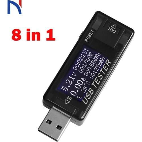 Voltmeter 8 in1 QC 2.0 3.0 4-30V Electrical power USB capacity voltage tester current meter monitor voltmeter ammeter 40% off