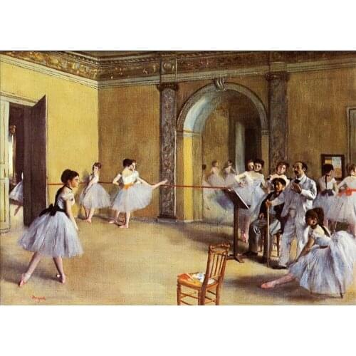 High quality Oil painting Canvas Reproductions Dance Class at the Opera (1872) By Edgar Degas hand painted