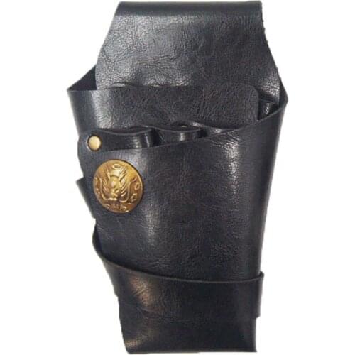 PU Leather Hair Scissor Bag With Belt, Professional Hairdressing Scissors Kit Bags Barber Styling Comb Hair Clips Pouch