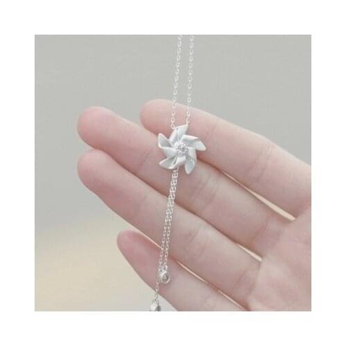 925 Sterling Silver Orange blossoms Necklaces & Pendants For Women Fashion Lady Festival Gift Sterling-silver-jewelry
