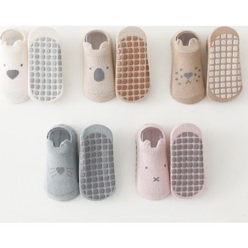 1pc New Baby Socks Spring Summer Thin Combed Cotton Cute Cartoon Newborn Male and Female Baby Short Boneless Floor Socks