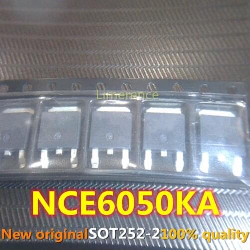 100% nuevo 10-50units/lote original MOSFET NCE6050KA NCE6050K TO-252 MOS 60V/50A Transistor