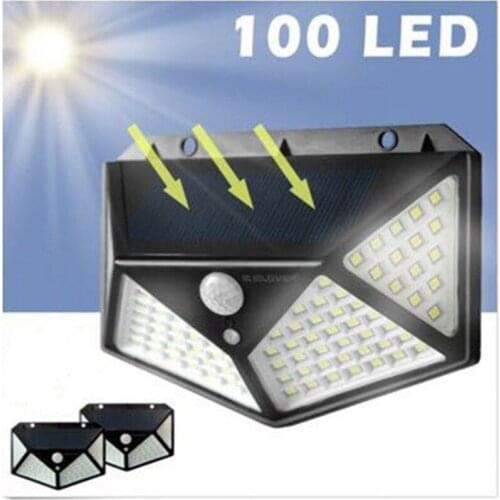 100 LED Solar Light Outdoor Solar Lamp With Motion Sensor LED Lights Waterproof Sunlight Powered For Garden Lighting Floodlight