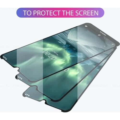 2PCS Tempered Glass For Nokia 7.2 9 2.2 4.2 3.2 8.1 7.1 5.1 Plus X5 Full Glue Screen Protector Tempered Glass For Nokia 9 8 7 3