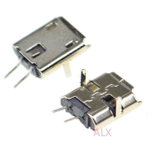 30PCS MICRO USB FEMALE SOCKET CONNECTOR MK/5P 2PIN smd 90 DEGREES