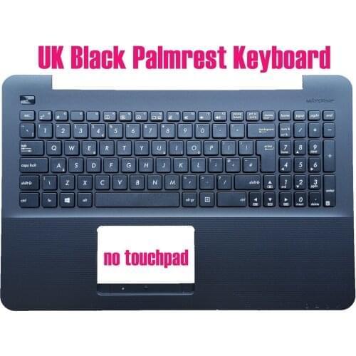 UK Black Palmrest keyboard for Asus R556L R556U R556U R556Y R556D R556LB R556LP