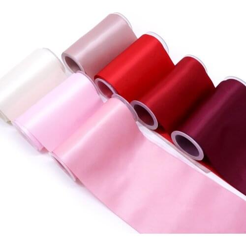 100% polyester solid satin ribbon plain Satin Ribbon 100Y/color