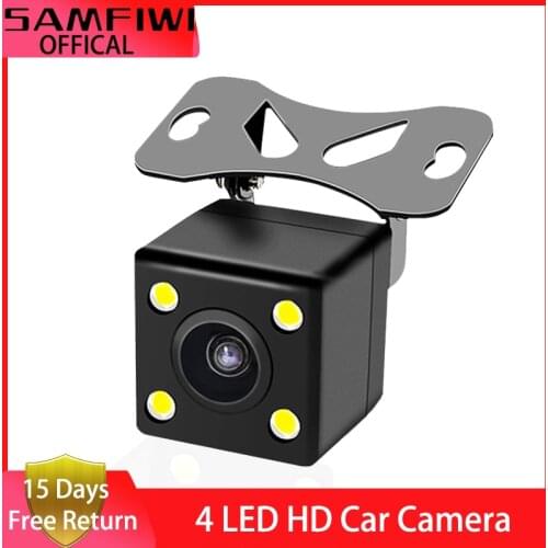 Car reversing camera 4 LED Infrared night vision rear view automatic parking monitoring CCD video backup Wide Angle HD Camera