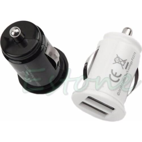 Car Styling 1X Universal USB Car Charger Dual Power Port Adapter Cigarette Lighter Converter