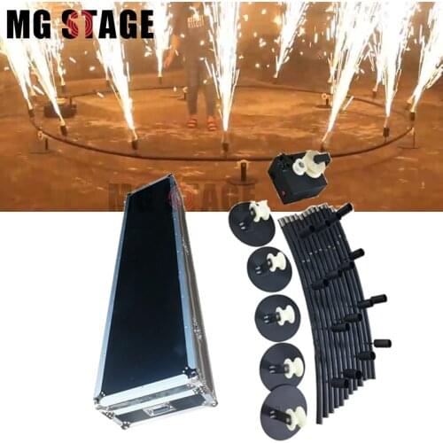 Wireless Remote Pyrotechnics 360 Degree Rotation Fountain System Cold Fireworks Machine Sparkular For Wedding Party Stage