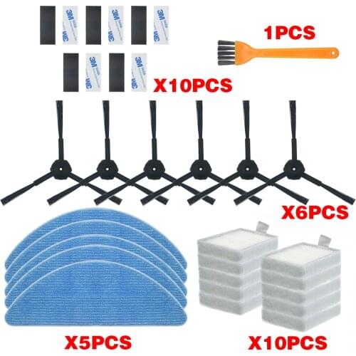 Side Brush Hepa Filter Primary Dust filter Mop Cloth for chuwi ilife v5 v5s V3 V3s v5 pro V50 V55 x5 Robot Vacuum Cleaner Parts