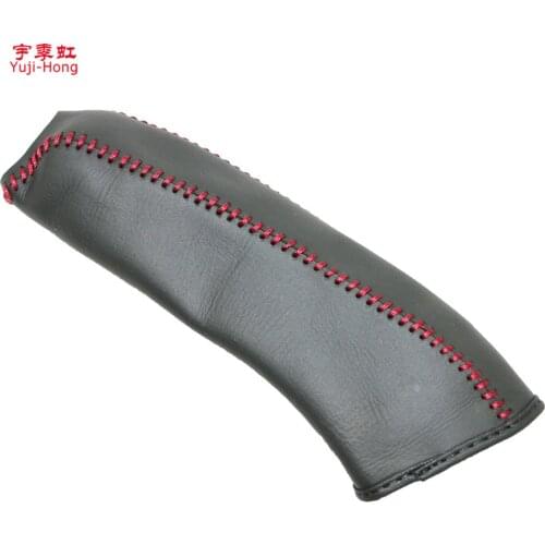 Yuji-Hong Car Handbrake Covers Case for KIA Sorento 2004-2007 Auto Handbrake Grips Genuine Leather Cover