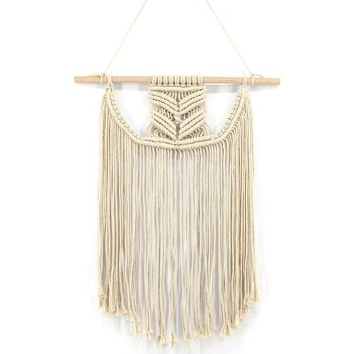 Boho Tapestry Hand Knitting Long Tassel Wall Hanging Nordic Style Home Decor Living Room Background Chic Ornaments