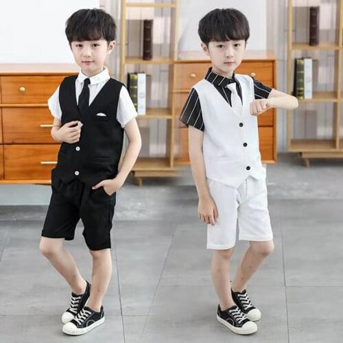 Hot Sale Casual Fashion Boys Clothes Outfits Summer Tops Vest +Shorts 2PCS/Set 3 4 5 6 8 10 11 13Yrs Child Boys Clothes Sets
