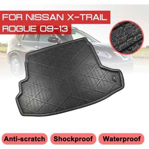 Car Rear Trunk Boot Mat For Nissan X-Trail Rogue 2009 2010 2011 2012 2013 Waterproof Floor Mats Carpet Anti Mud Tray Cargo Liner