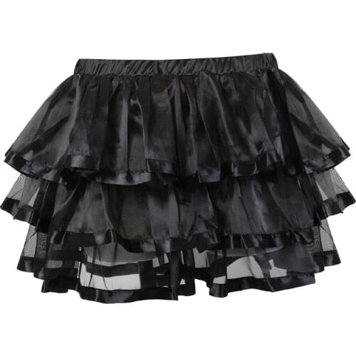 Steampunk Skirt for Corset Lace Sexy Pirate Skirts Party Clubwear Vintage Burlesque Bustier Costumes Accessories Plus Size