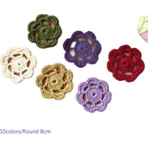 HOT Handmade lace cotton table place mat cloth crochet dish placemat pad coaster cup mug Christmas doily round placement kitchen