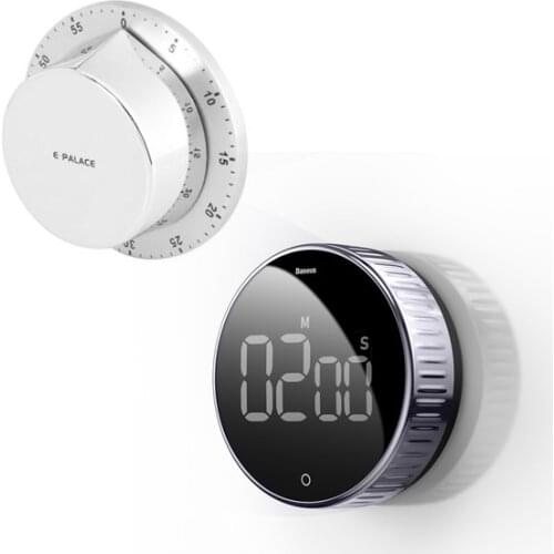 Manual/Electronics Temporizador Magnetic Base Stainless Steel Kitchen Timer Mechanical Timer Countdown Kitchen Tools Cookware