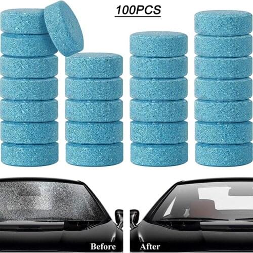 20/200Pcs Multifunctional Effervescent Tablet Spray Cleaner Set, Car Window and Windshield Cleaning Supplies Accessories